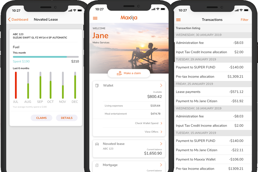 Maxxia - Salary packaging and novated lease app